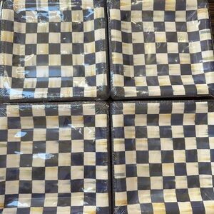 MacKenzie-Childs Royal Check Paper Plates